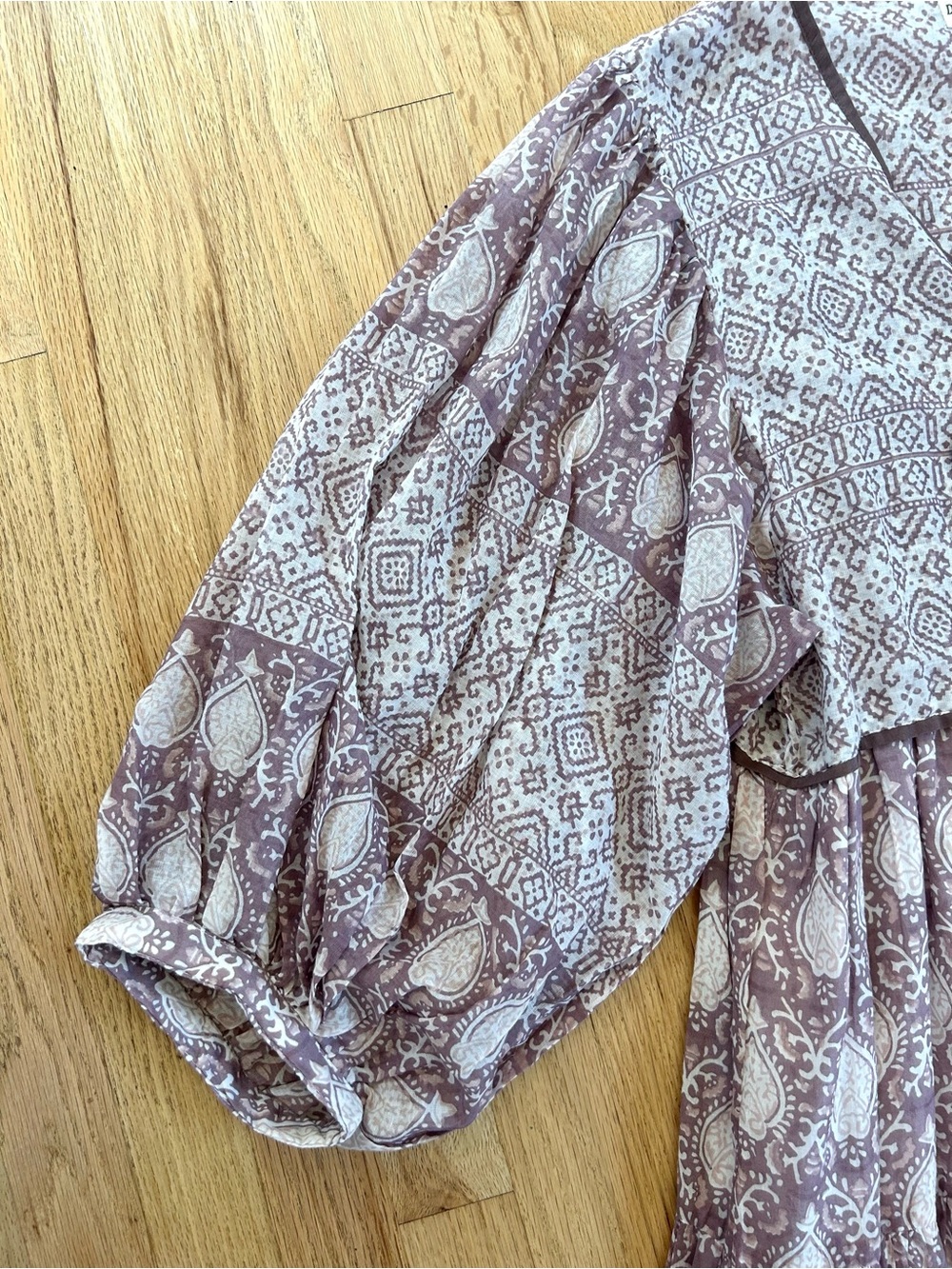DAUGHTERS OF INDIA jasmine maxi dress lavender block print boho cotton size XL - Picture 10 of 13